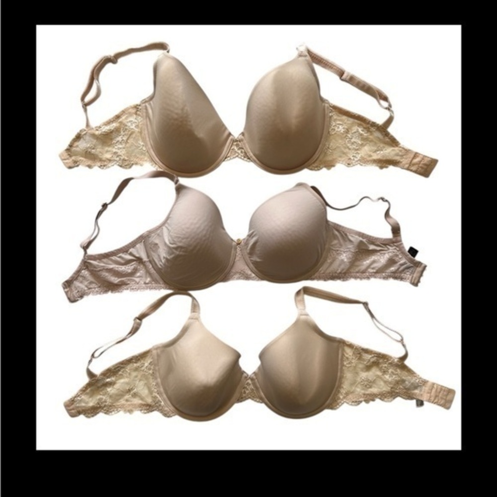 Wacoal Cream Lace Trimmed Bra bundle lot